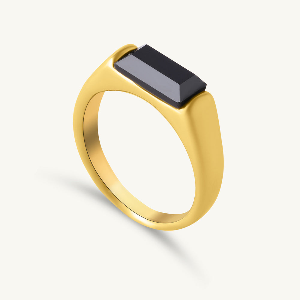 Onyx Baron Signet Ring