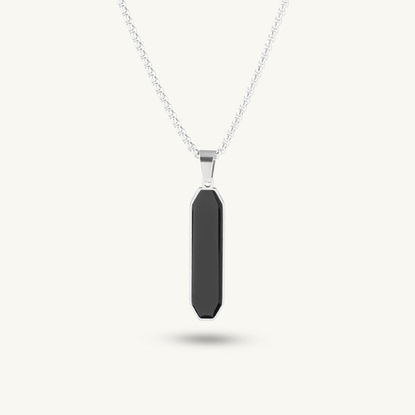 Obsidian Edge Pendant Chain