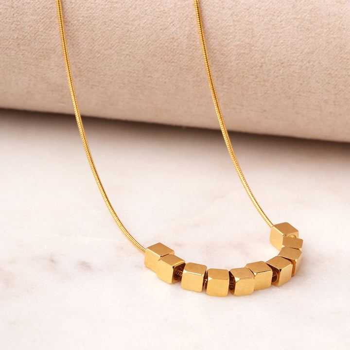 Gilded Cube Bead Chain – PALMONAS
