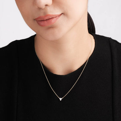 Trinity Glow 9KT Gold Lab Grown Diamond Necklace