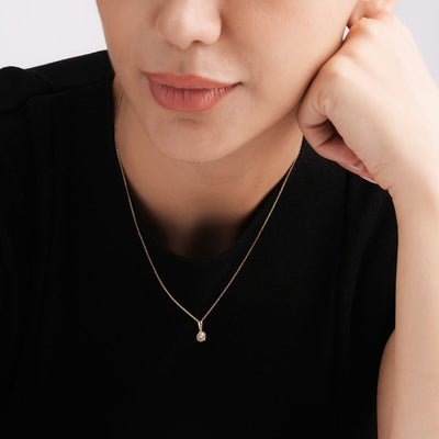 Tidal Teardrop 9KT Gold Lab Grown Diamond Necklace