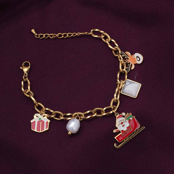 Christmas Santa Claus Charm Bracelet