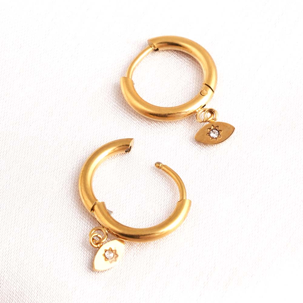 Buy Tiny Iris Star Hoop Earrings- 18k Gold Plated – PALMONAS