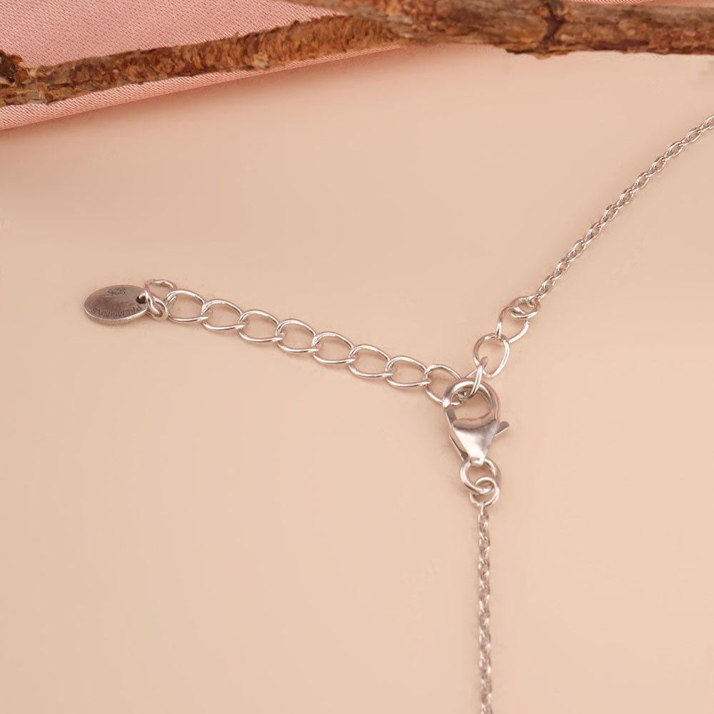 Heart-Cut Solitaire 925 Sterling Silver Necklace - view 6