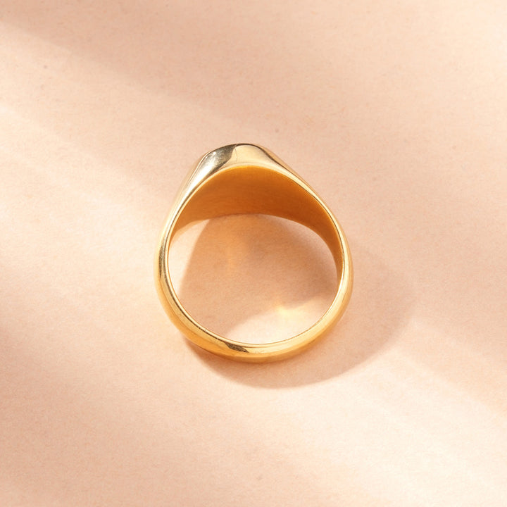 Black Oval Signet ring - 1