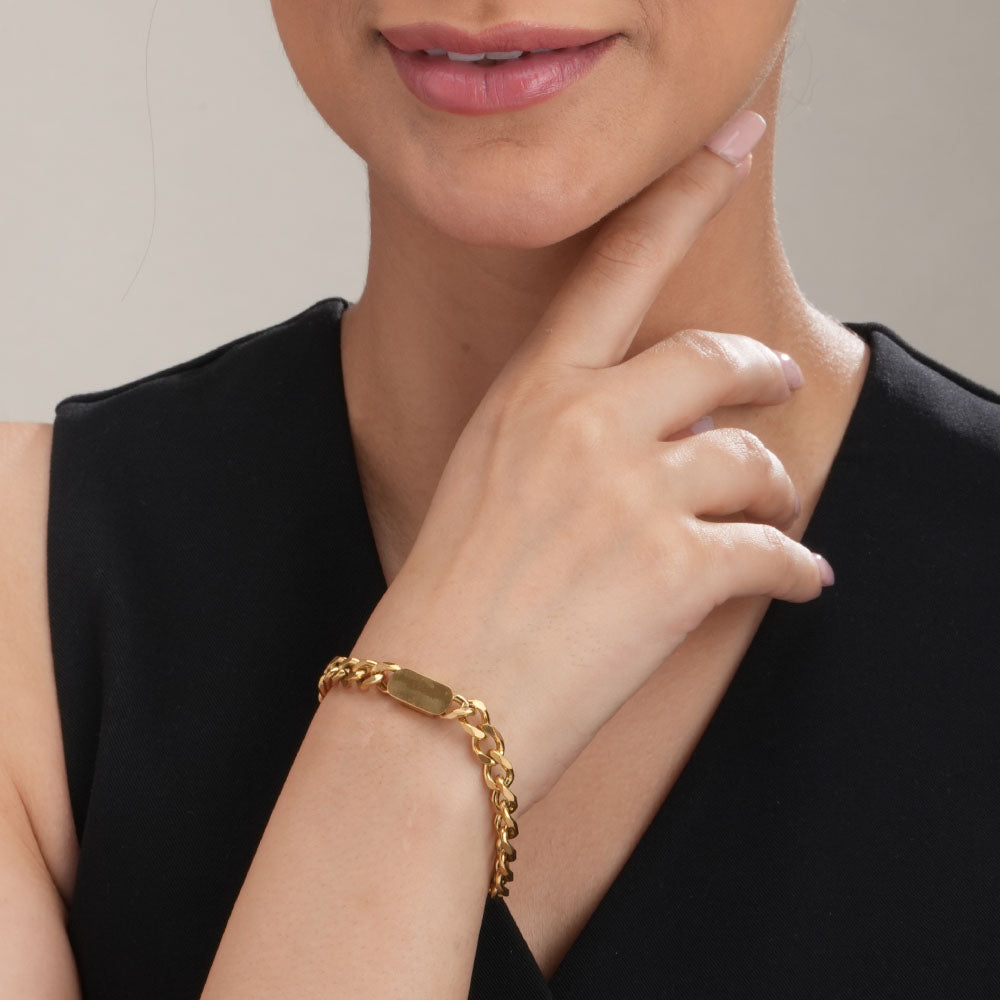 Buy Small Bar Bracelet Gold Plating – PALMONAS