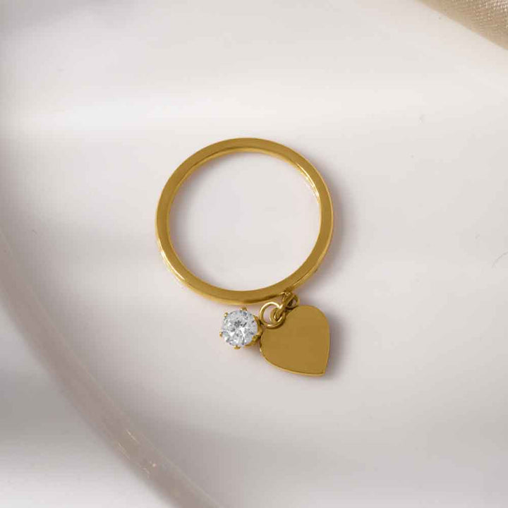 Keepsake Heart Crystal Dangle Ring – PALMONAS