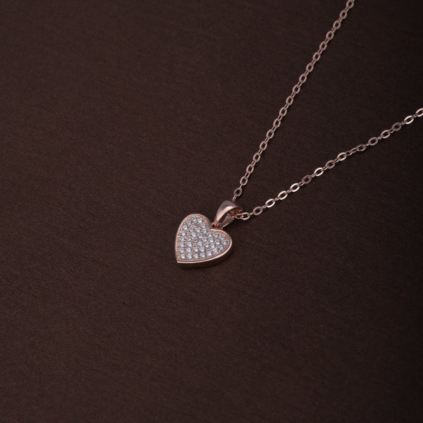 Starlit Heart Necklace | Rose Gold