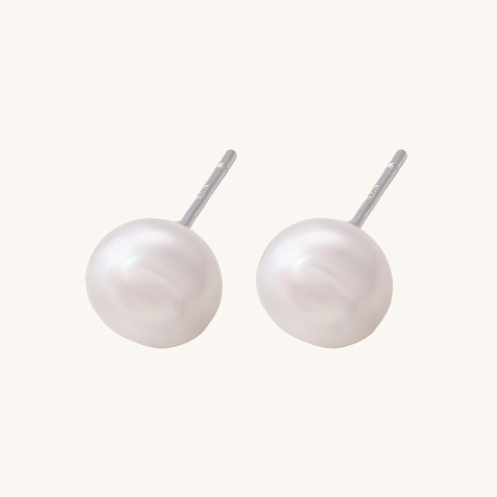 Shop Classic Pearl Stud Earrings- 925 Silver Palmonas-3