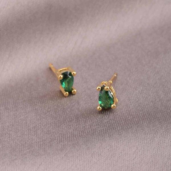 Stone Drop Stud Earrings