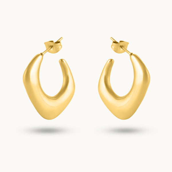 Lunar Curve Hoop Earrings