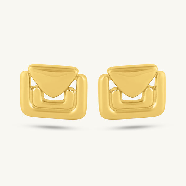 Radiant Pyramid Block Earrings