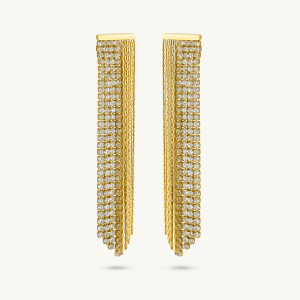 Golden Aurora Fringe Earrings