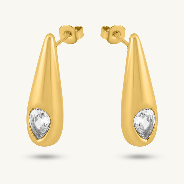 Bold Teardrop Crystal Earrings