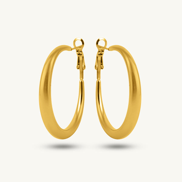 Classic Horizon Hoop Earrings