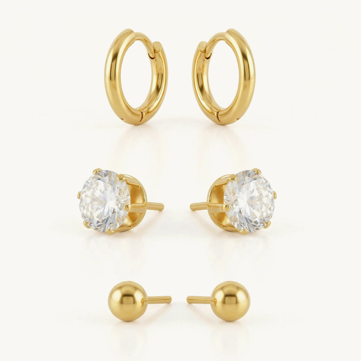 Everyday Glow Mixed Hoop & Stud Earring Set