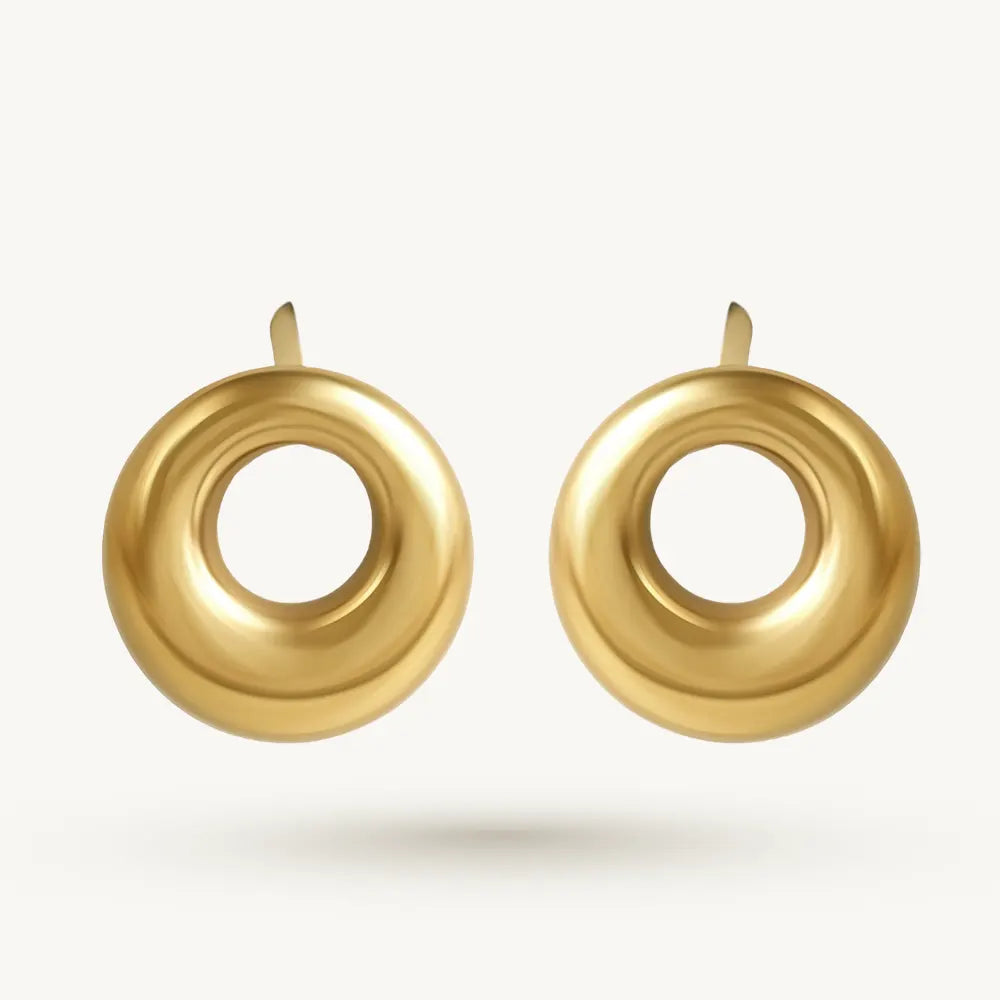 Minimal Halo Ring Stud Earring
