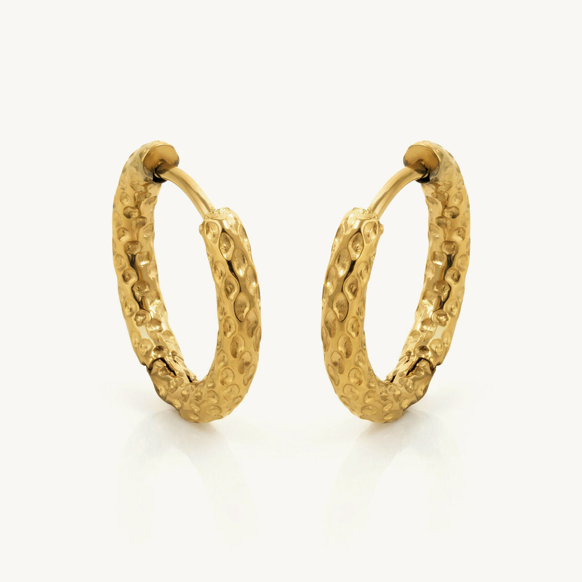 Everyday Textured Golden Hoop Earring
