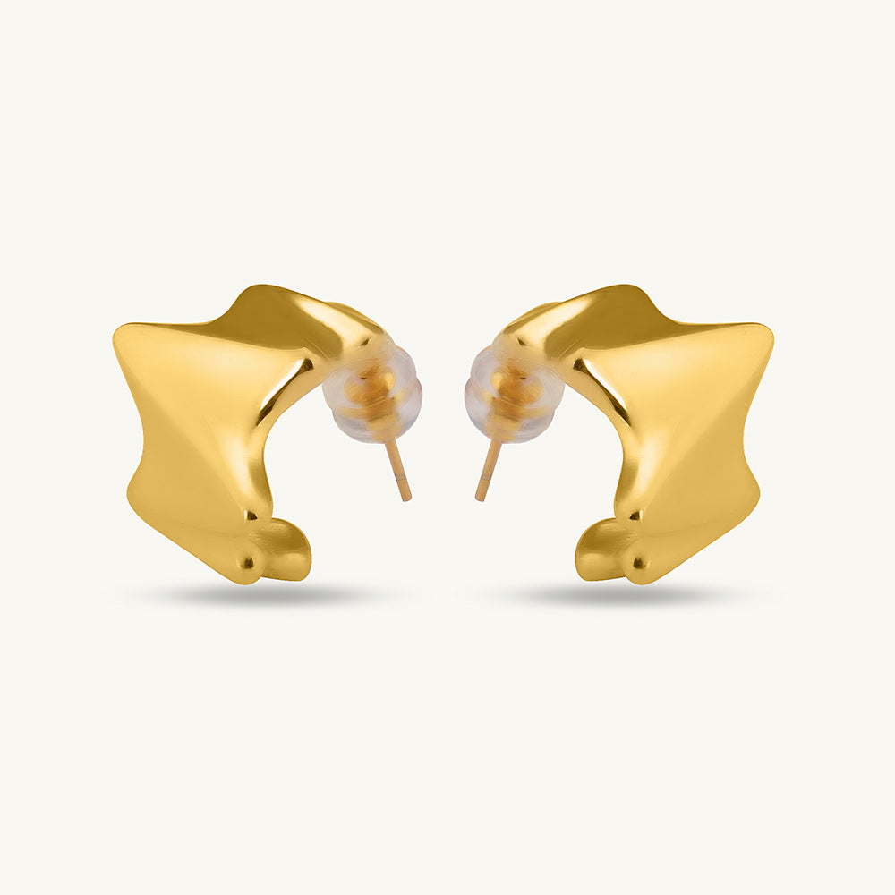 Geometric C Stud Earrings