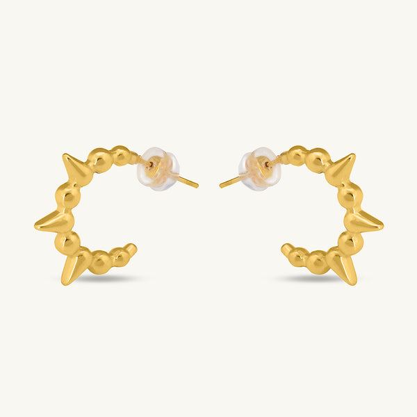 Soft Spikes Hoop Earrings