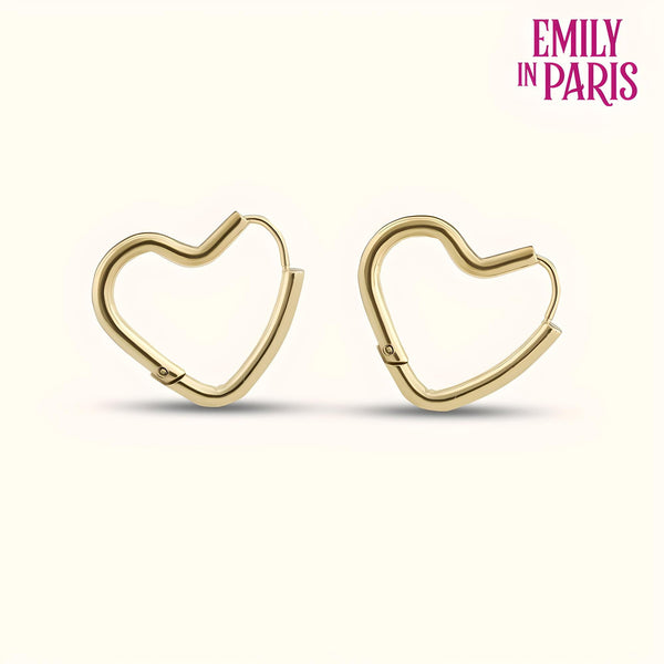 Heart Shaped Hoop Earrings