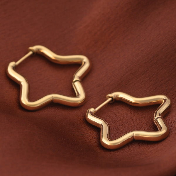 Star Hoop Earrings - Image 1