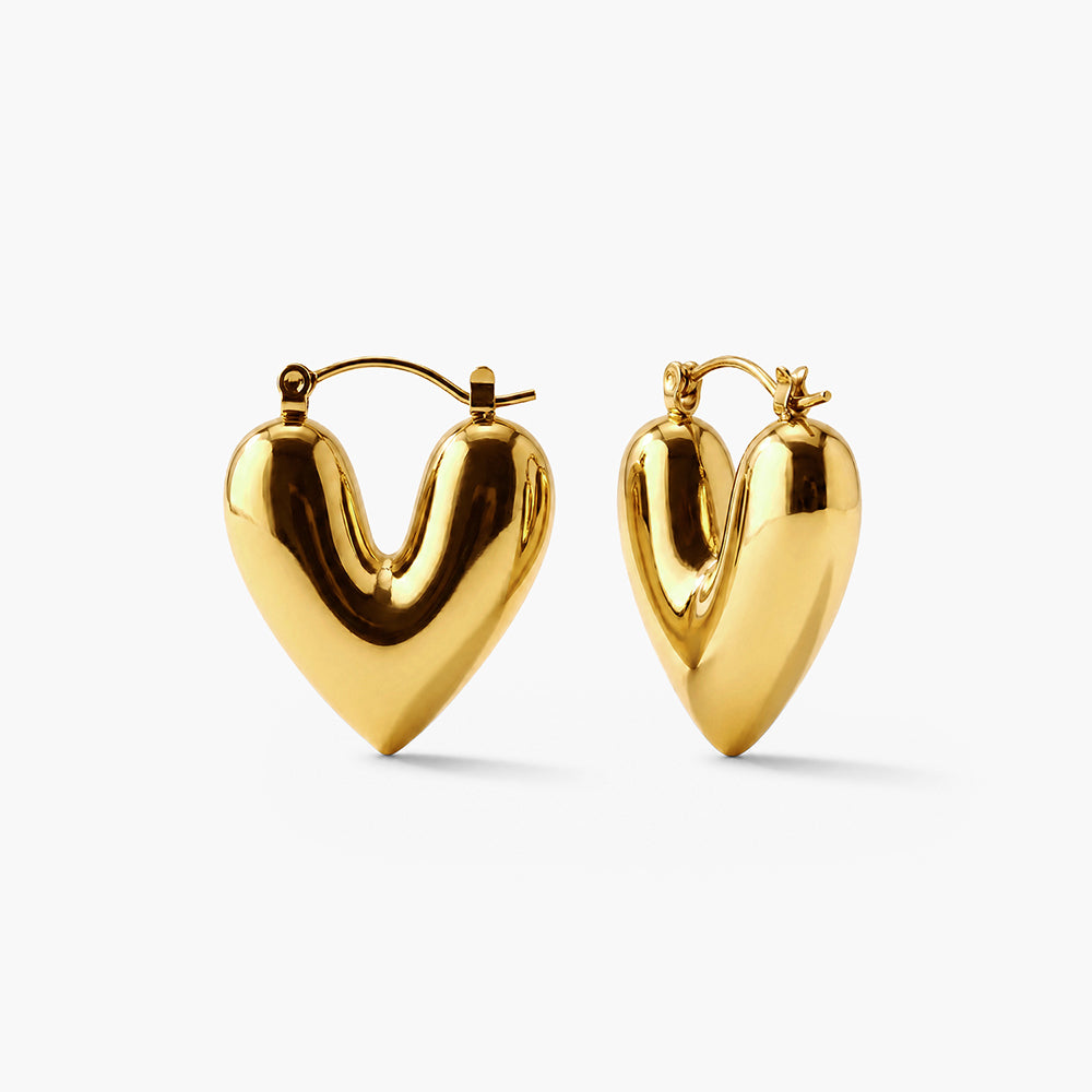 Golden Heart Love Hoops