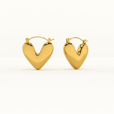 Golden Heart Love Hoops