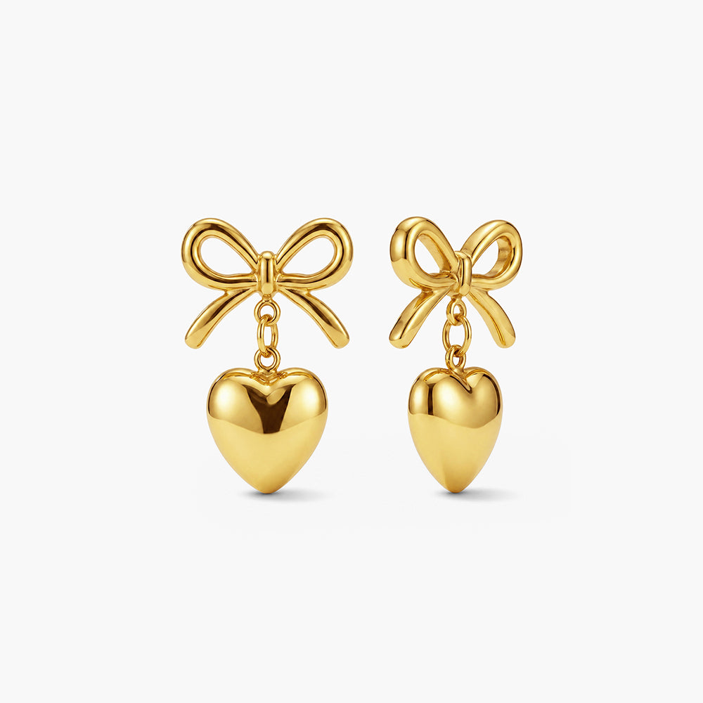 Wrapped With Love Heart Earrings