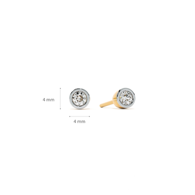 Classic Gem 9KT Gold Lab Grown Diamond Studs for Multiple Piercings