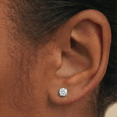 2 Carat 9KT Gold Lab Grown Diamond Solitaire Earrings