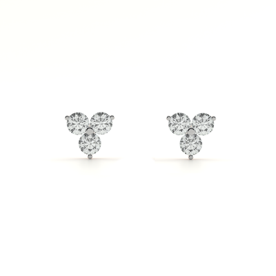 Trio Spark 9KT Gold Lab Grown Diamond Stud Earring