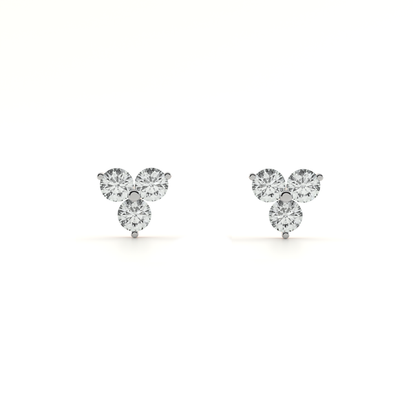 Trio Spark 9KT Gold Lab Grown Diamond Stud Earring