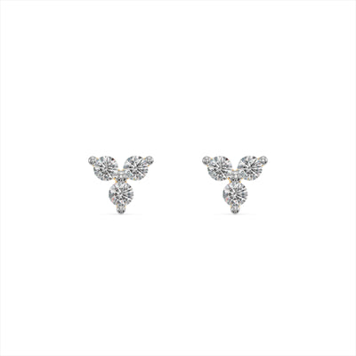 Trio Spark 9KT Gold Lab Grown Diamond Stud Earring