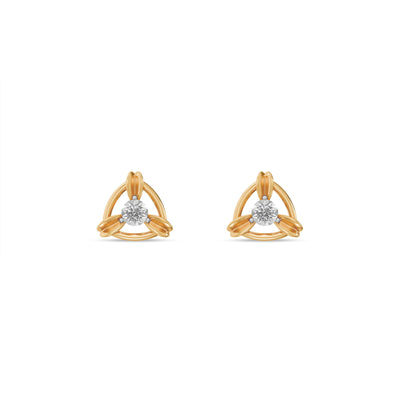 Trinity Knot 9KT Gold Lab Grown Diamond Stud Earring