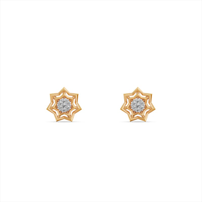 Galaxy Star Sparkling 9KT Gold Lab Grown Diamond Stud Earring