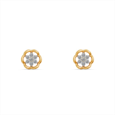 Blooms 9KT Gold Lab Grown Diamond Stud Earring