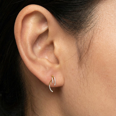 Tassel 9KT Gold Lab Grown Diamond Earrings