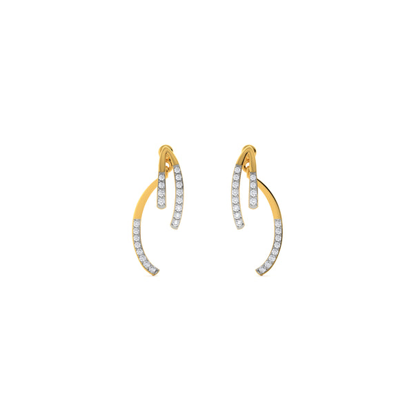 Tassel 9KT Gold Lab Grown Diamond Earrings