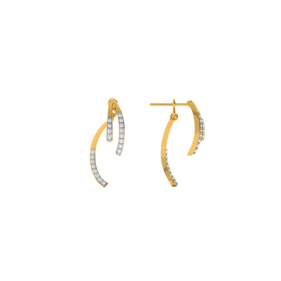 Tassel 9KT Gold Lab Grown Diamond Earrings