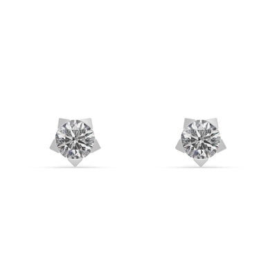 Starry Contrast 9KT Gold Lab Grown Diamond Earrings