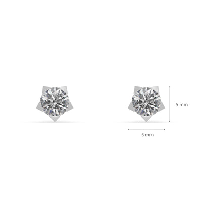 Starry Contrast 9KT Gold Lab Grown Diamond Earrings