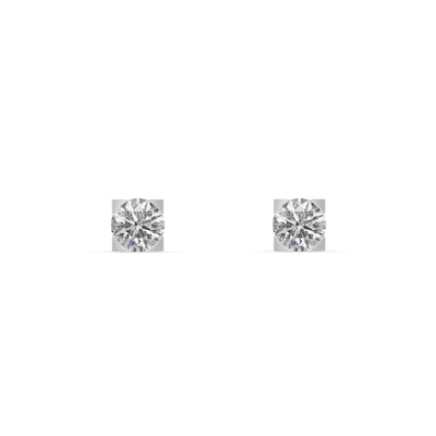 Square Shine 9KT Gold Lab Grown Diamond Studs for Multiple Piercings