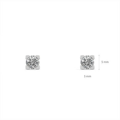 Delicate Rounds 9KT Gold Lab Grown Diamond Earrings