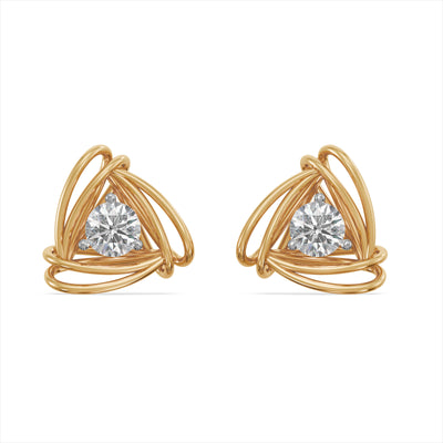 Radiant Knot 9KT Gold Lab Grown Diamond Earrings