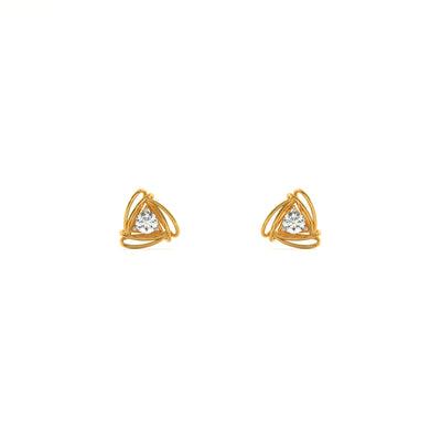 Radiant Knot 9KT Gold Lab Grown Diamond Earrings