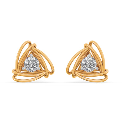 Radiant Knot 9KT Gold Lab Grown Diamond Earrings