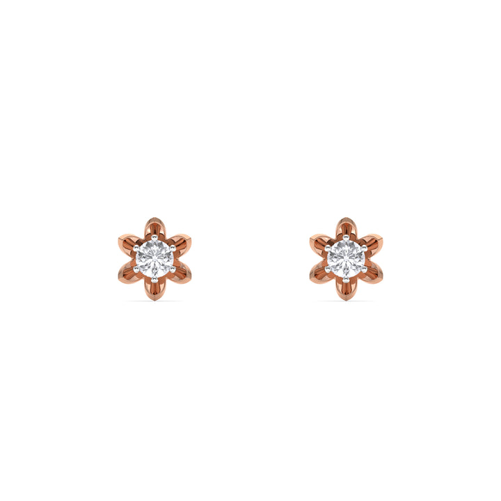 Sunpetal Spark 9KT Gold Lab Grown Diamond Earrings - 6 