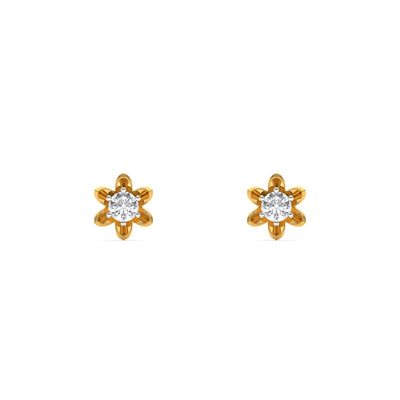 Sunpetal Spark 9KT Gold Lab Grown Diamond Earrings