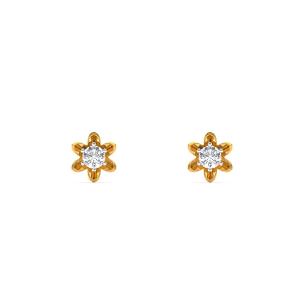 Sunpetal Spark 9KT Gold Lab Grown Diamond Earrings